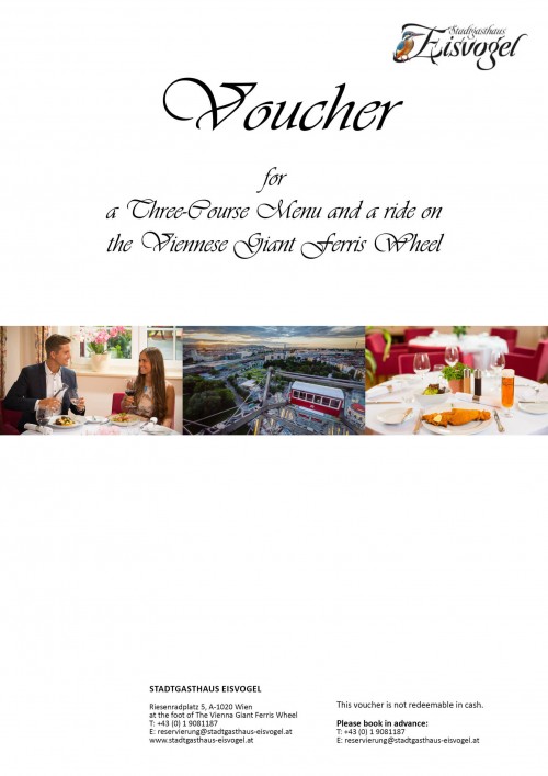 Three-Course-Menu & a Ride on the Viennese Giant Ferris Wheel for Two